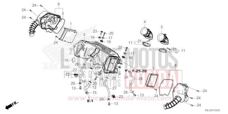 LUFTFILTER von Africa Twin DCT MAT IRIDIUM GRAY METALLIC (NHC64) von 2023